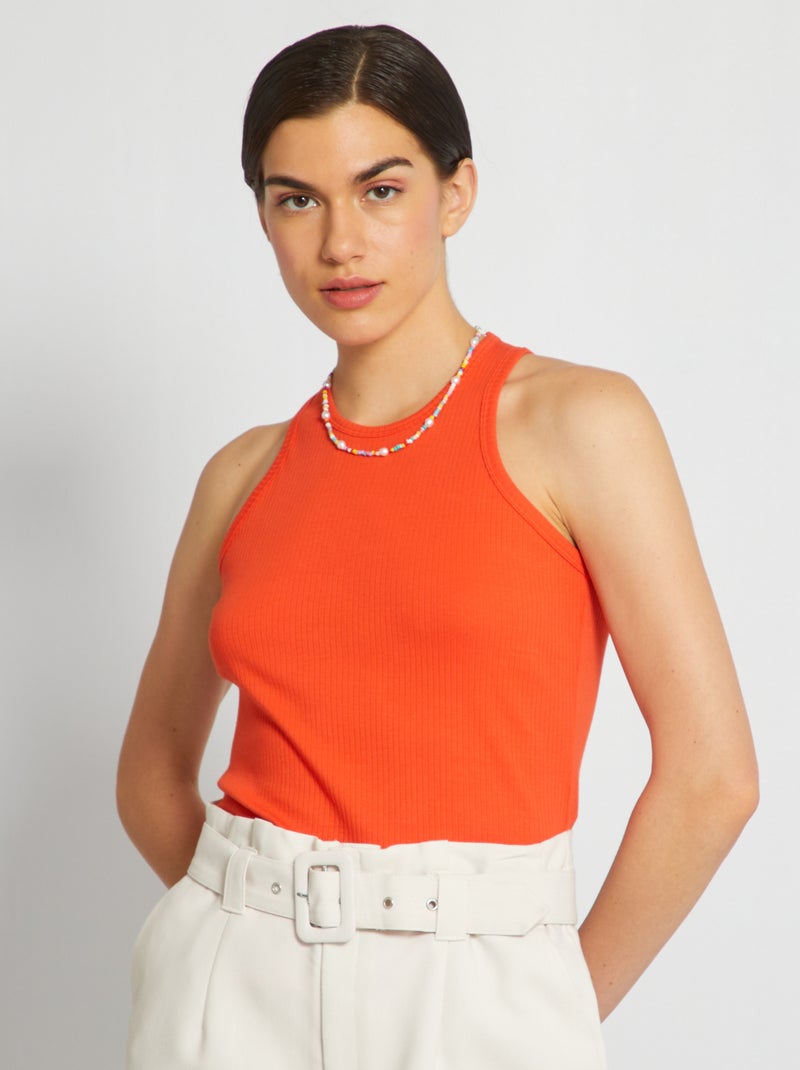 Canotta con scollo all'americana ORANGE - Kiabi