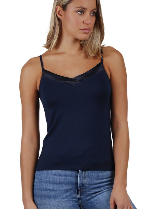 Canotta con scollo in raso da donna ADMAS - Kiabi Canotta con scollo in raso da donna ADMAS - Kiabi
