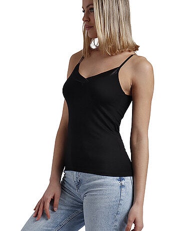 Canotta con scollo in raso da donna ADMAS