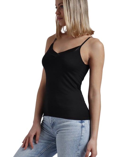 Canotta con scollo in raso da donna ADMAS - Kiabi Canotta con scollo in raso da donna ADMAS - Kiabi
