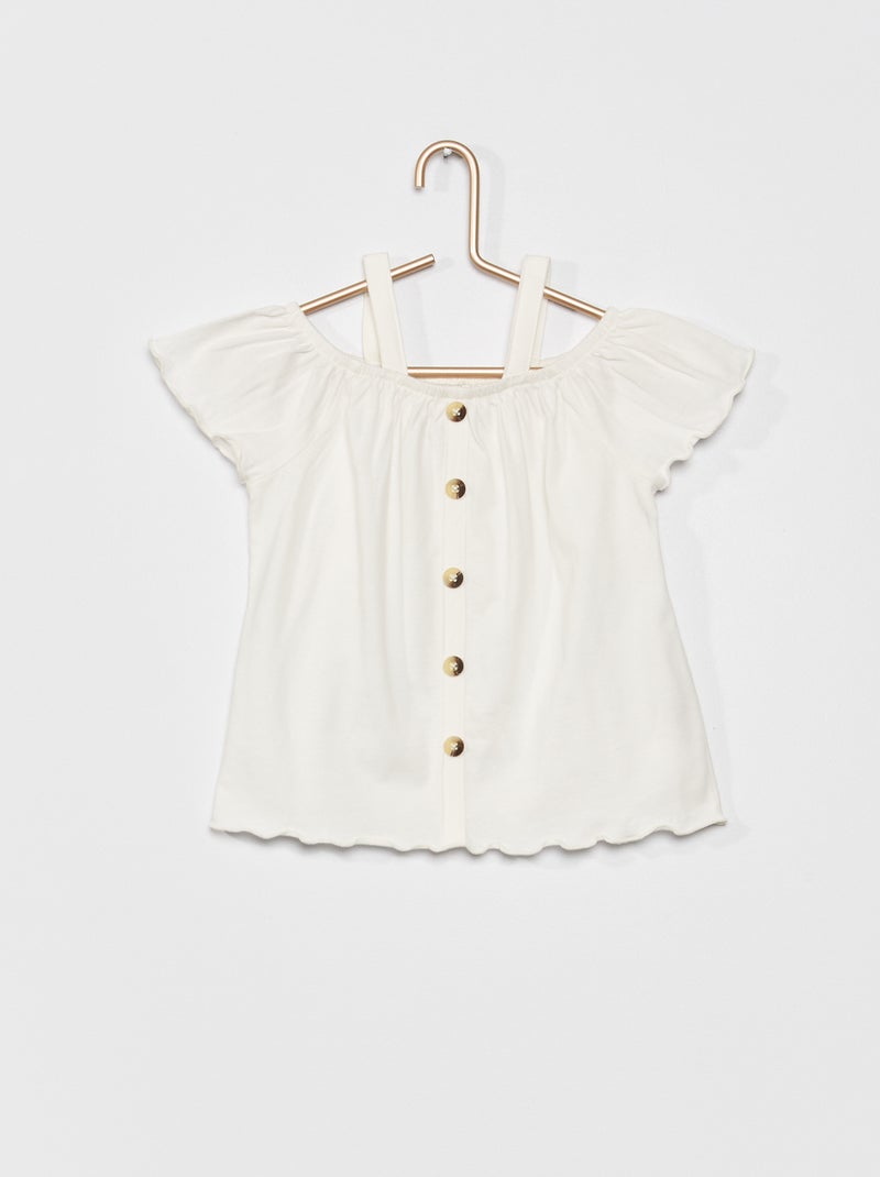 Canotta con spalle scoperte BIANCO - Kiabi