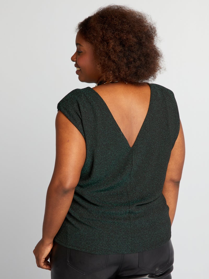 Canotta con spalline in maglia stretch VERDE - Kiabi