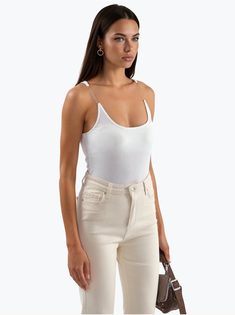 Canotta con spalline invisibili hiccup Bianco - Kiabi