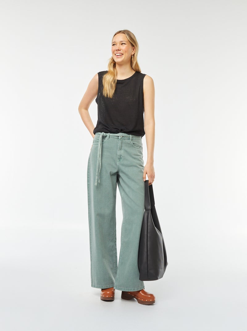 Canotta con spalline larghe nero - Kiabi