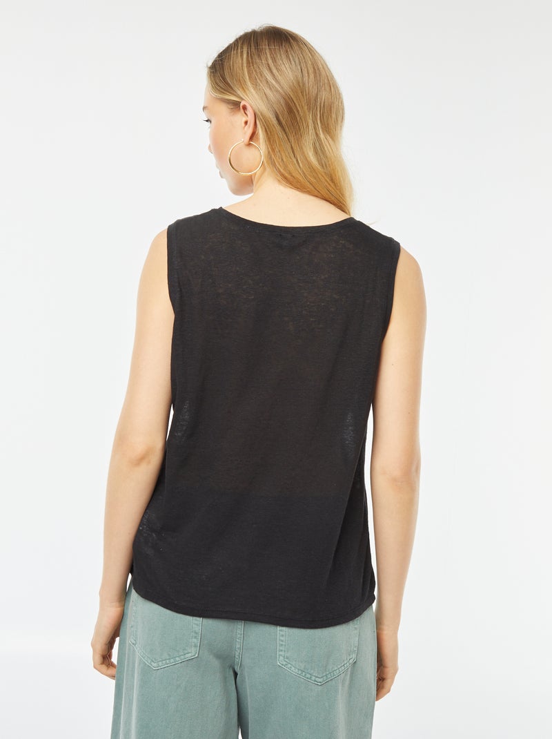 Canotta con spalline larghe nero - Kiabi