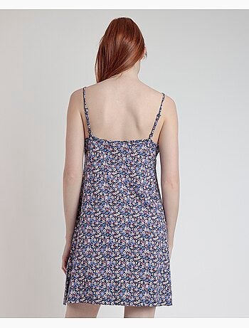 Canotta con spalline Liberty blu e rosa ADMAS per donna