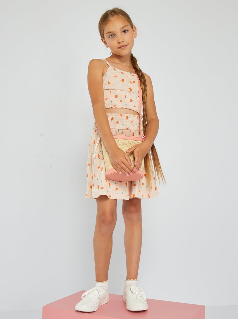 Canotta con spalline sottili BEIGE - Kiabi
