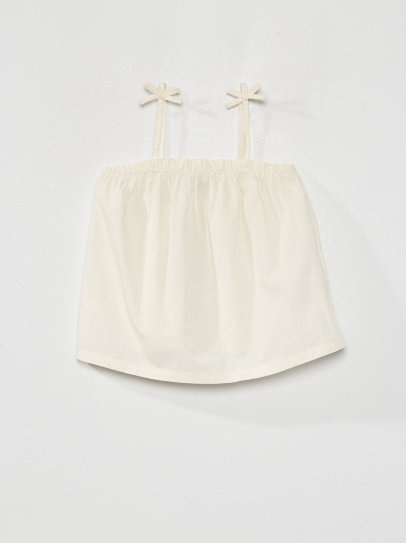 Canotta con spalline sottili BIANCO - Kiabi