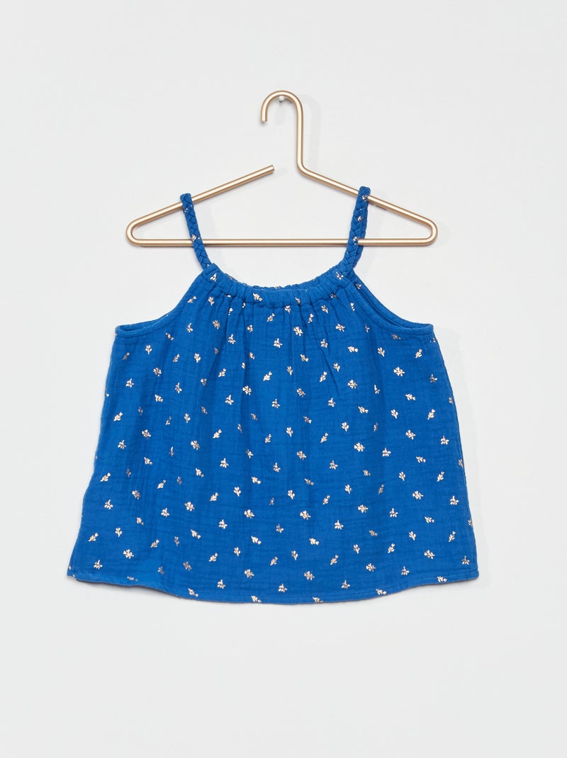 Canotta con spalline sottili BLU - Kiabi