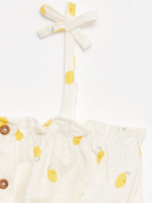 Canotta con spalline sottili con volant - Kiabi