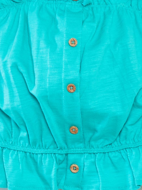 Canotta con spalline sottili con volant - Kiabi