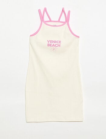 Canotta con spalline sottili e dettaglio sul petto