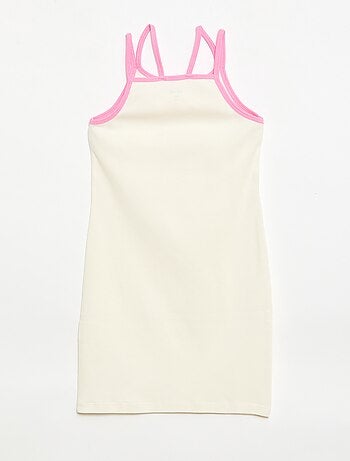 Canotta con spalline sottili e dettaglio sul petto