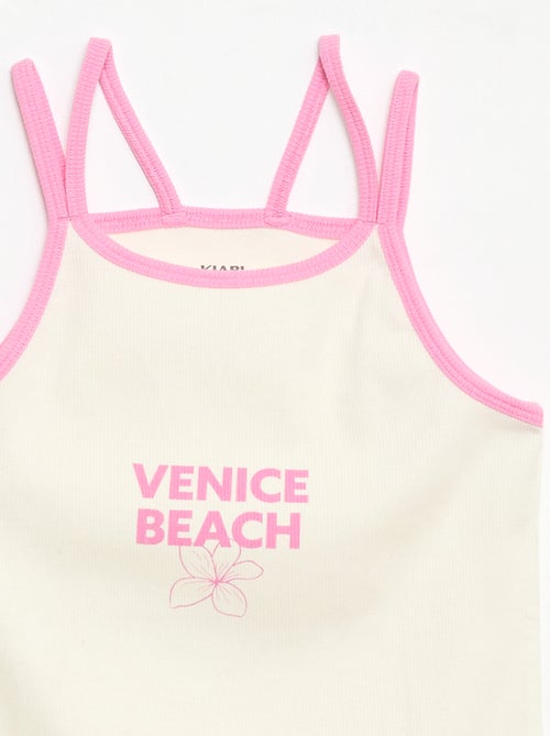 Canotta con spalline sottili e dettaglio sul petto - Kiabi