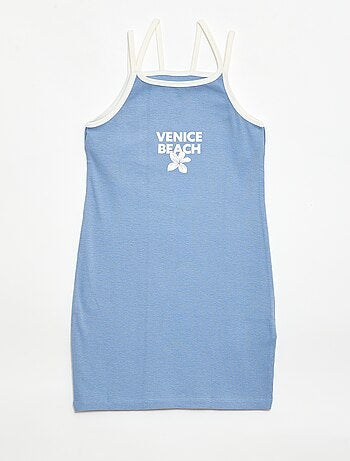 Canotta con spalline sottili e dettaglio sul petto