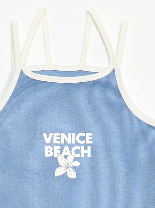 Canotta con spalline sottili e dettaglio sul petto - Kiabi