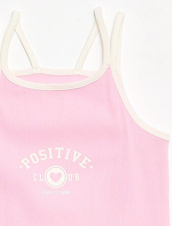 Canotta con spalline sottili e dettaglio sul petto