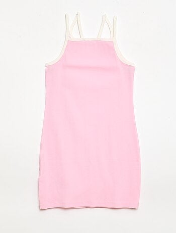 Canotta con spalline sottili e dettaglio sul petto