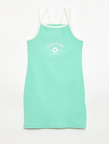 Canotta con spalline sottili e dettaglio sul petto