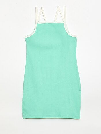 Canotta con spalline sottili e dettaglio sul petto