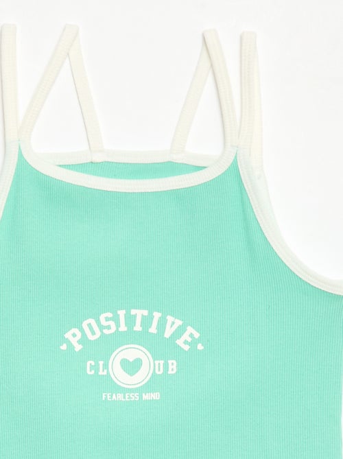 Canotta con spalline sottili e dettaglio sul petto - Kiabi