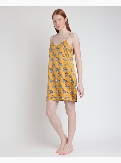 Canotta con spalline sottili in oro zebrato ADMAS LUXURY per donna - Kiabi