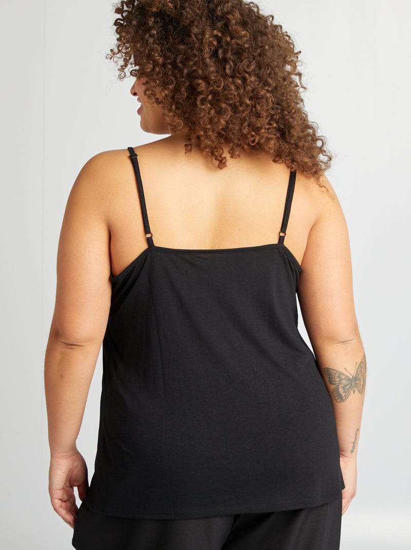Canotta con spalline sottili nero - Kiabi