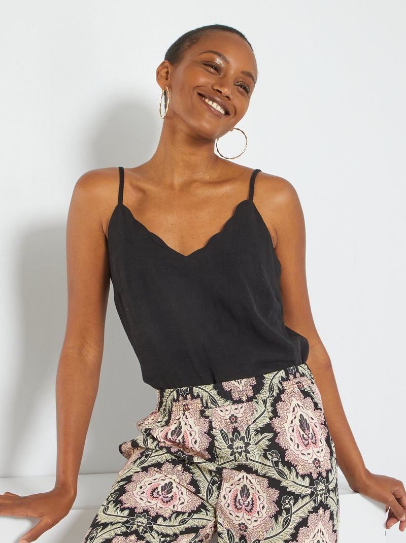 Kiabi Canotta Con Spalline Sottili Corsetto Rosso Canotta In Raso