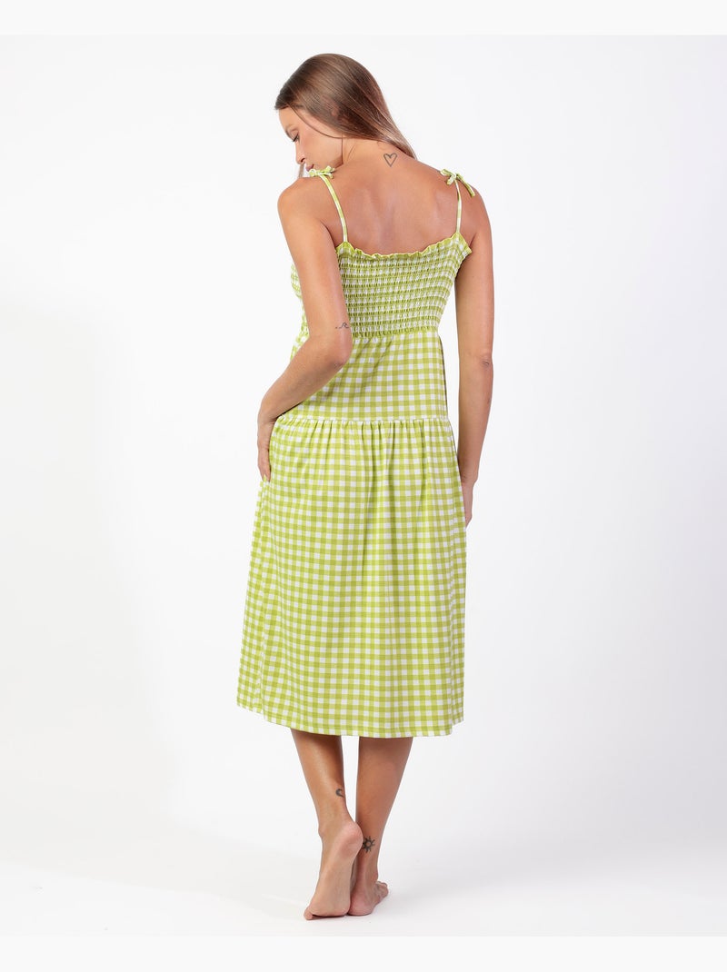 Canotta con spalline Vichy Mood da donna ADMAS Giallo limone - Kiabi