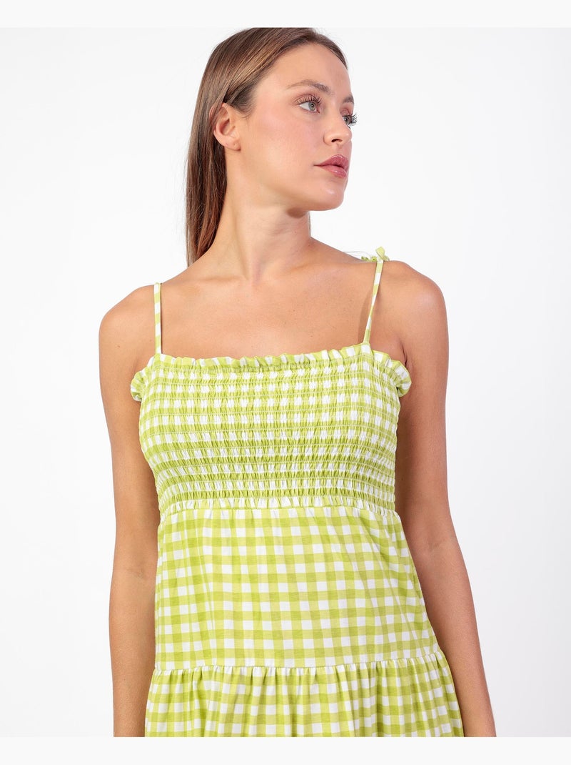 Canotta con spalline Vichy Mood da donna ADMAS Giallo limone - Kiabi