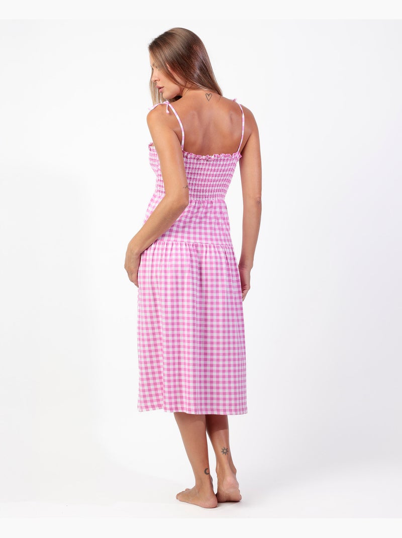Canotta con spalline Vichy Mood da donna ADMAS Rosa - Kiabi