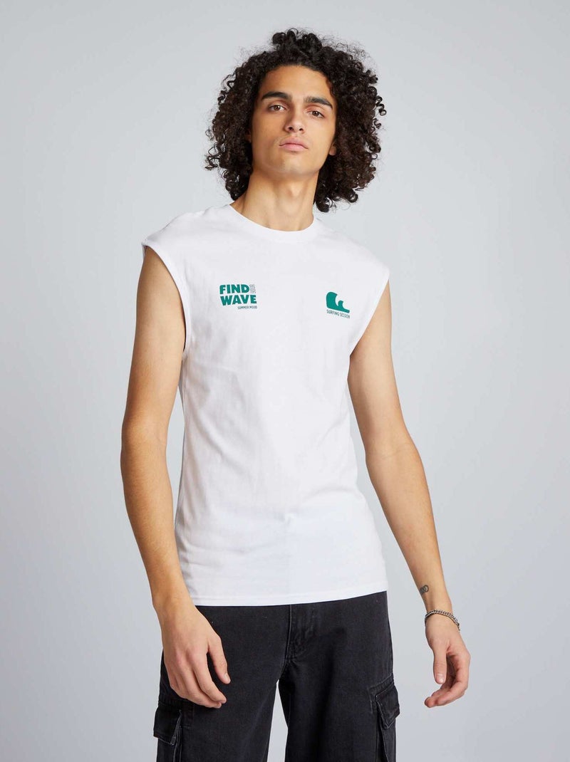 Canotta con stampa BIANCO - Kiabi