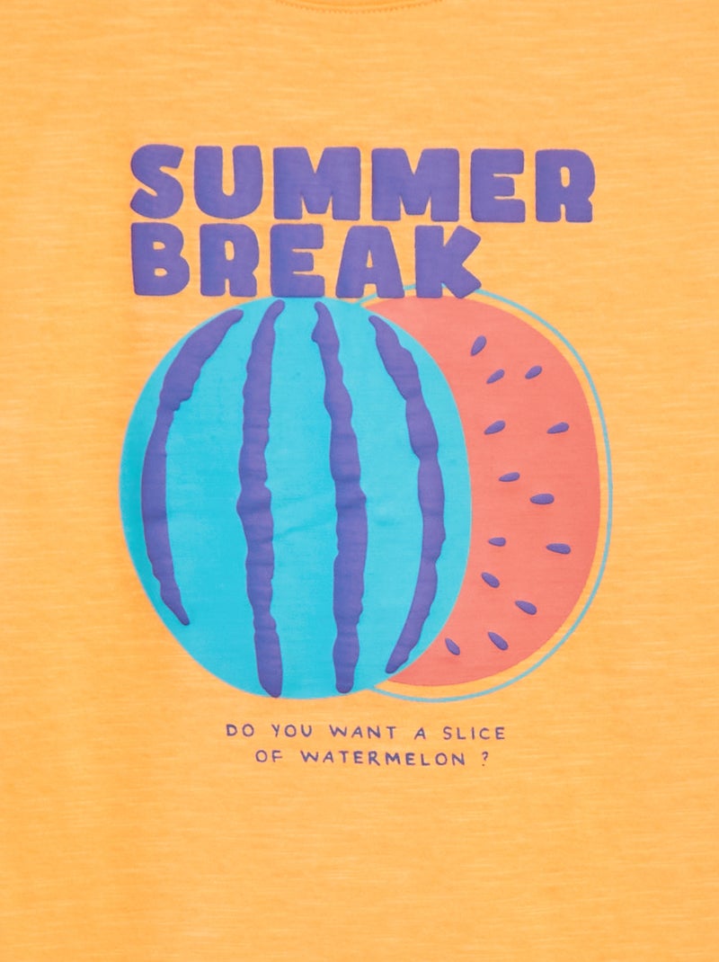 Canotta con stampa davanti ARANCIONE - Kiabi