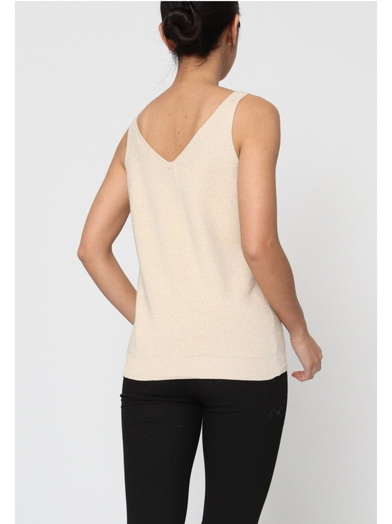 Canotta con strass Kebello Beige - Kiabi
