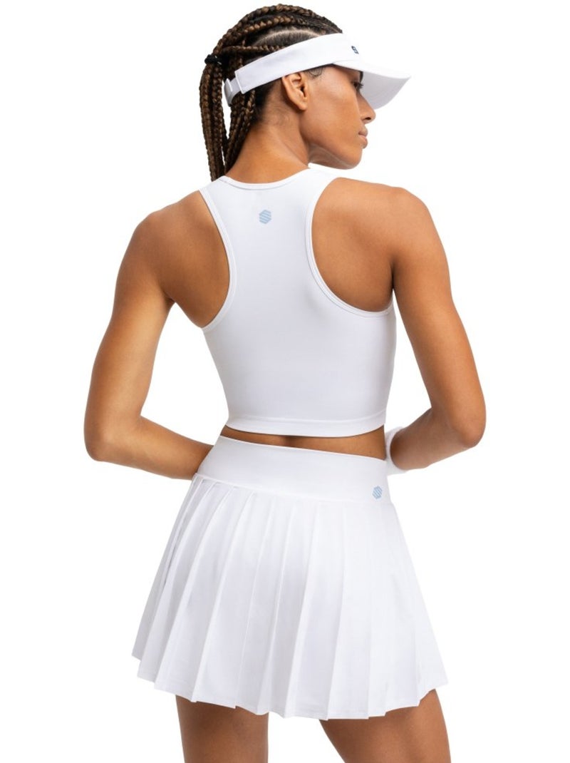 Canotta corta da tennis donna tennis donna netmuve Bianco - Kiabi