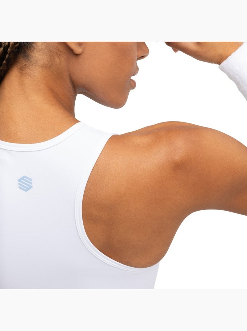 Canotta corta da tennis donna tennis donna netmuve Bianco - Kiabi