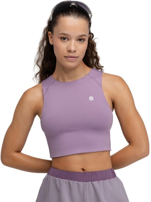 Canotta corta da trail running da donna escursionismo donna phoenix lilac - Kiabi