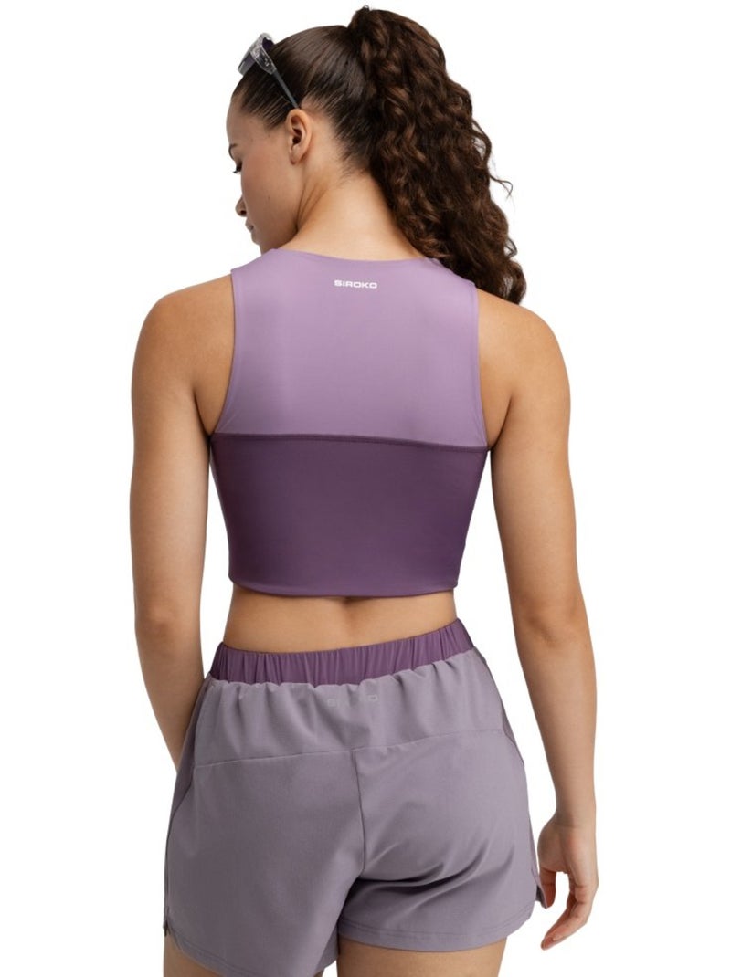 Canotta corta da trail running da donna escursionismo donna phoenix lilac Viola - Kiabi