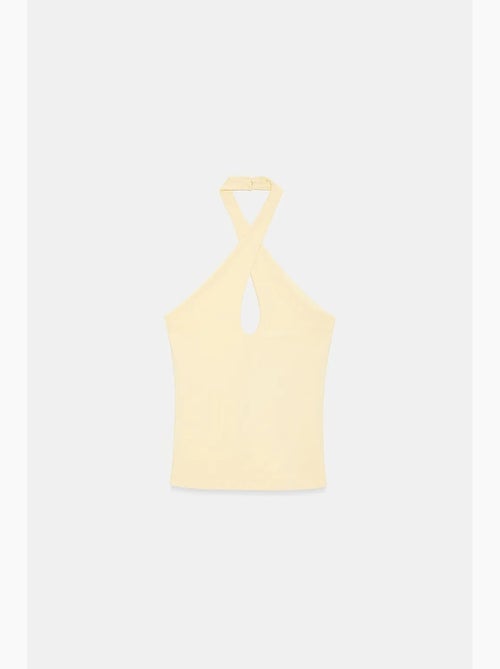 Canotta corta halter con cut-out dilvin - Kiabi Canotta corta halter con cut-out dilvin - Kiabi