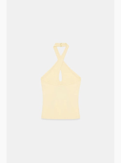 Canotta corta halter con cut-out dilvin - Kiabi Canotta corta halter con cut-out dilvin - Kiabi