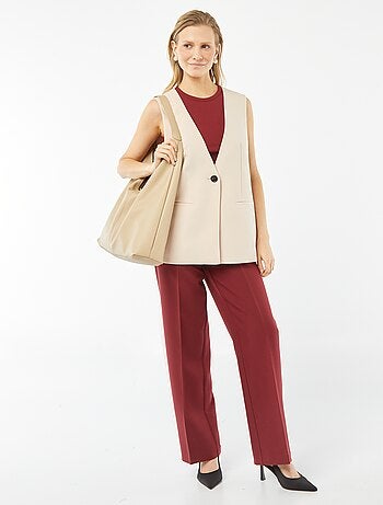 Canotta crop-top con scollo americano
