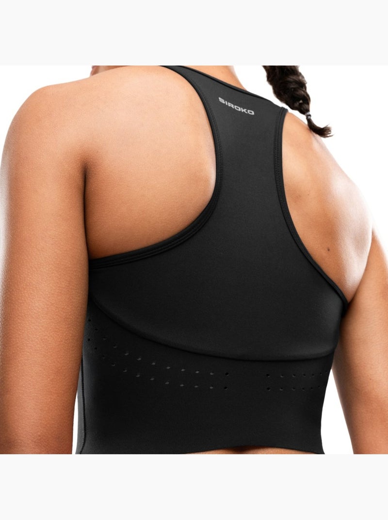 Canotta da corsa da donna fitness donna namib Nero - Kiabi