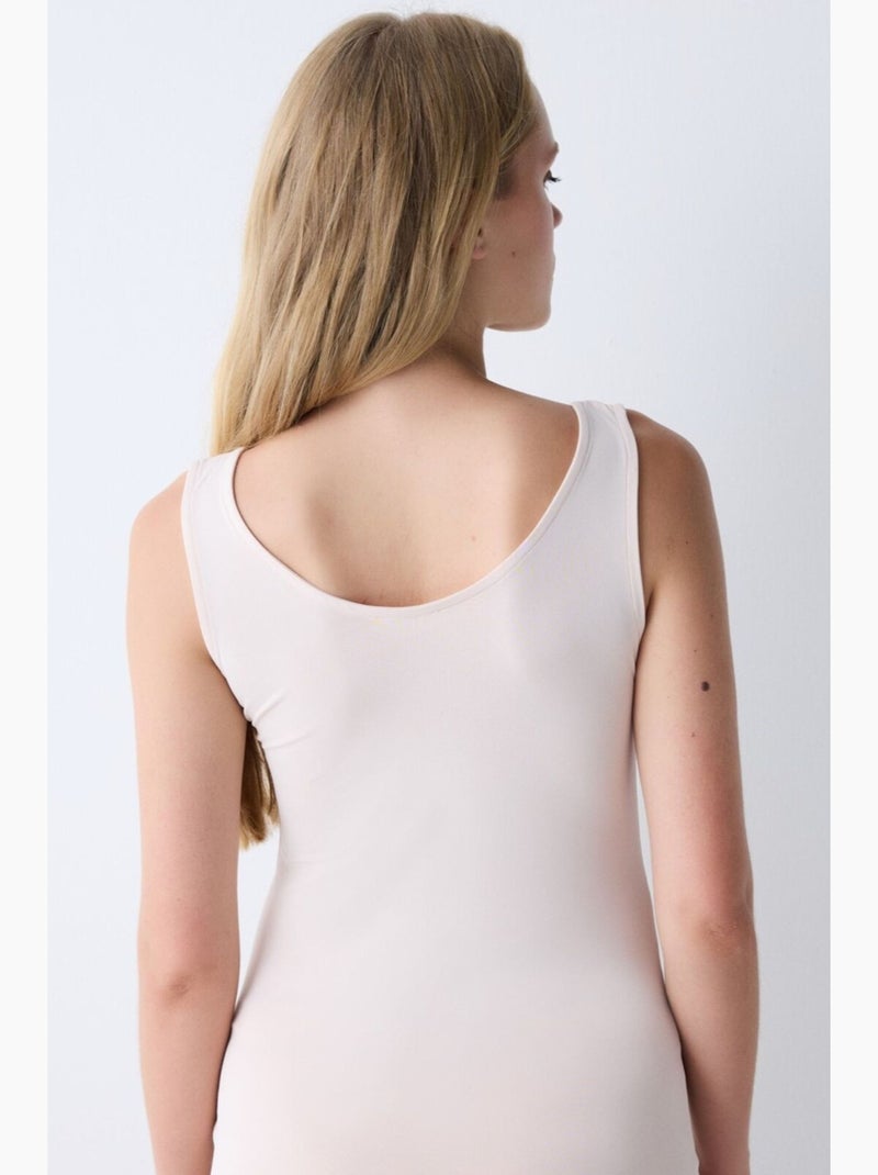 Canotta da donna con scollo a v penti Bianco sporco - Kiabi