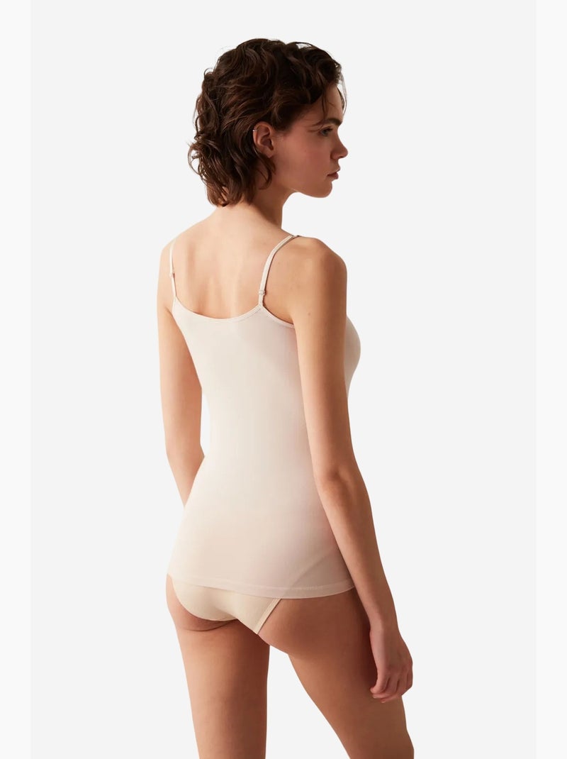 Canotta da donna con spalline sottili penti Beige argilla - Kiabi