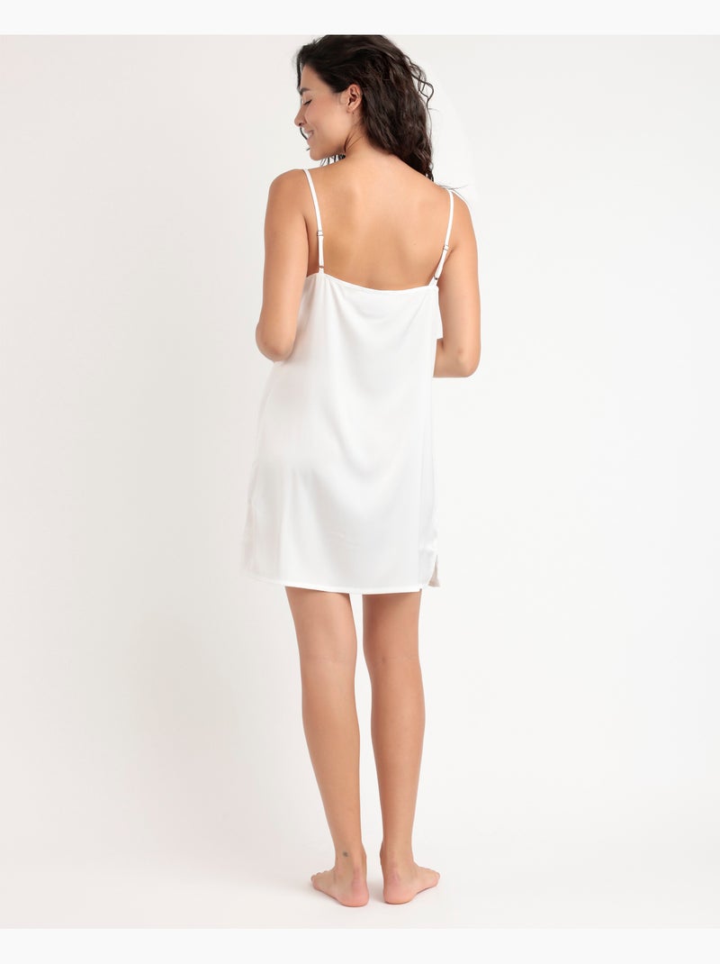 Canotta da sposa con spalline in piume di marabù da donna ADMAS LUXURY Bianco - Kiabi