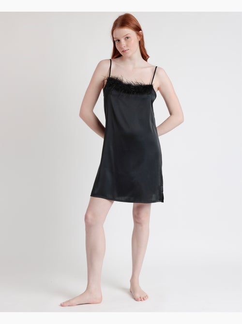 Canotta da sposa con spalline in piume di marabù da donna ADMAS LUXURY - Kiabi Canotta da sposa con spalline in piume di marabù da donna ADMAS LUXURY - Kiabi