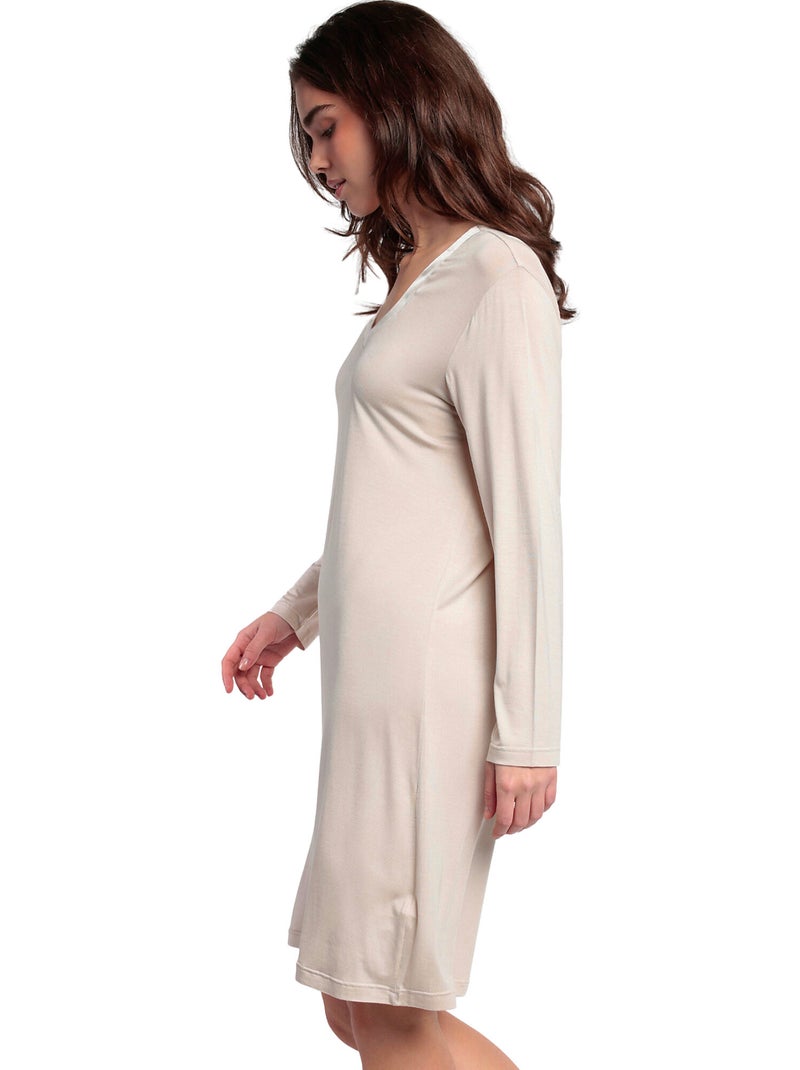 Canotta di lusso a maniche lunghe ADMAS LUXURY per donna Ecru - Kiabi