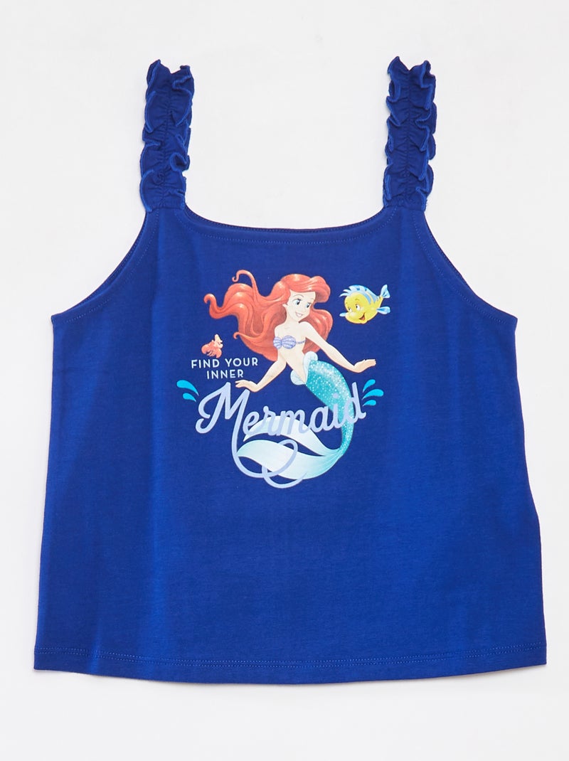 Canotta 'Disney' con volant sulle spalline BLU - Kiabi