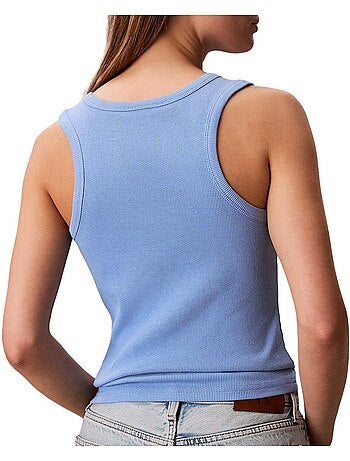 Canotta donna calvin klein jeans con etichetta tessuta