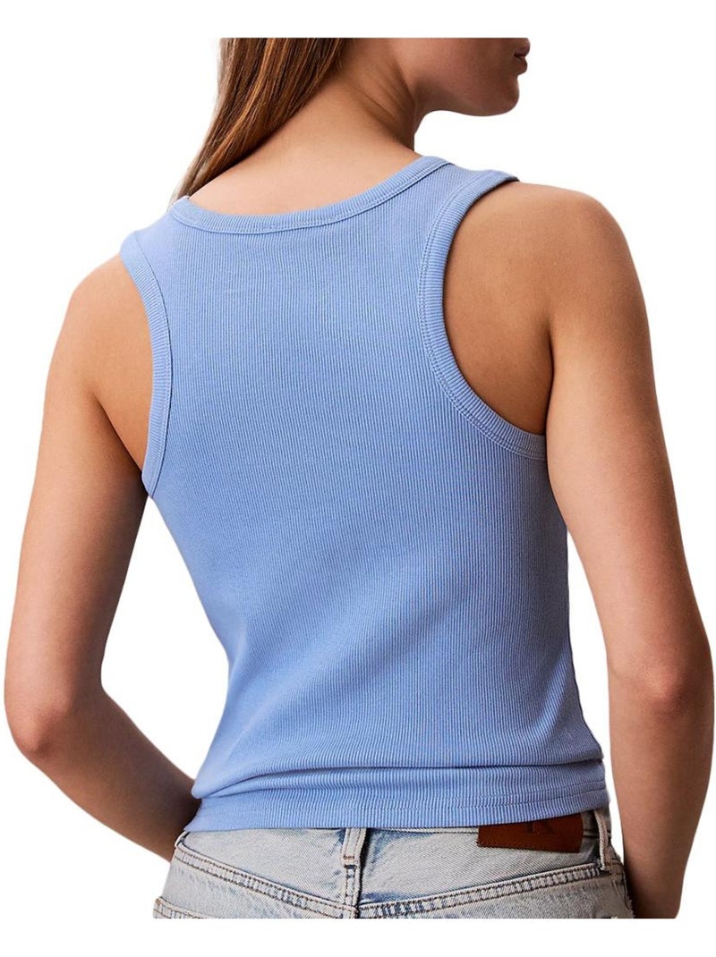 Canotta donna calvin klein jeans con etichetta tessuta Blu - Kiabi